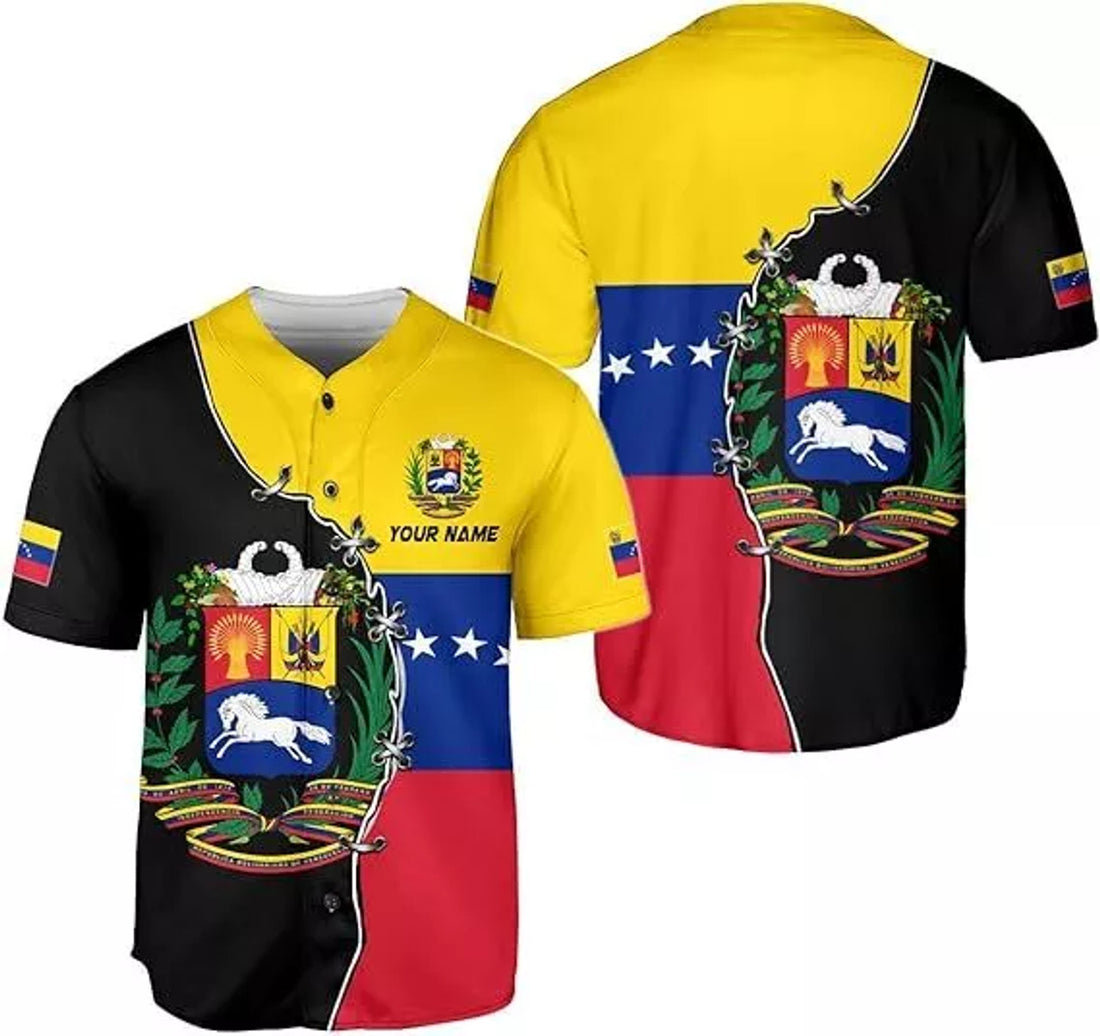 Custom Venezuela Baseball Jersey Venezuela Shirt Baseball Jersey S-5XL