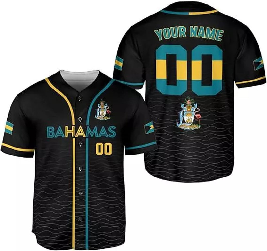 Custom Bahamas Jersey Women Men Baseball Shirt Baseball Jersey S-5XL