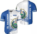 Personalized El Salvador Flag Baseball Jersey Shirt Baseball Jersey S-5XL