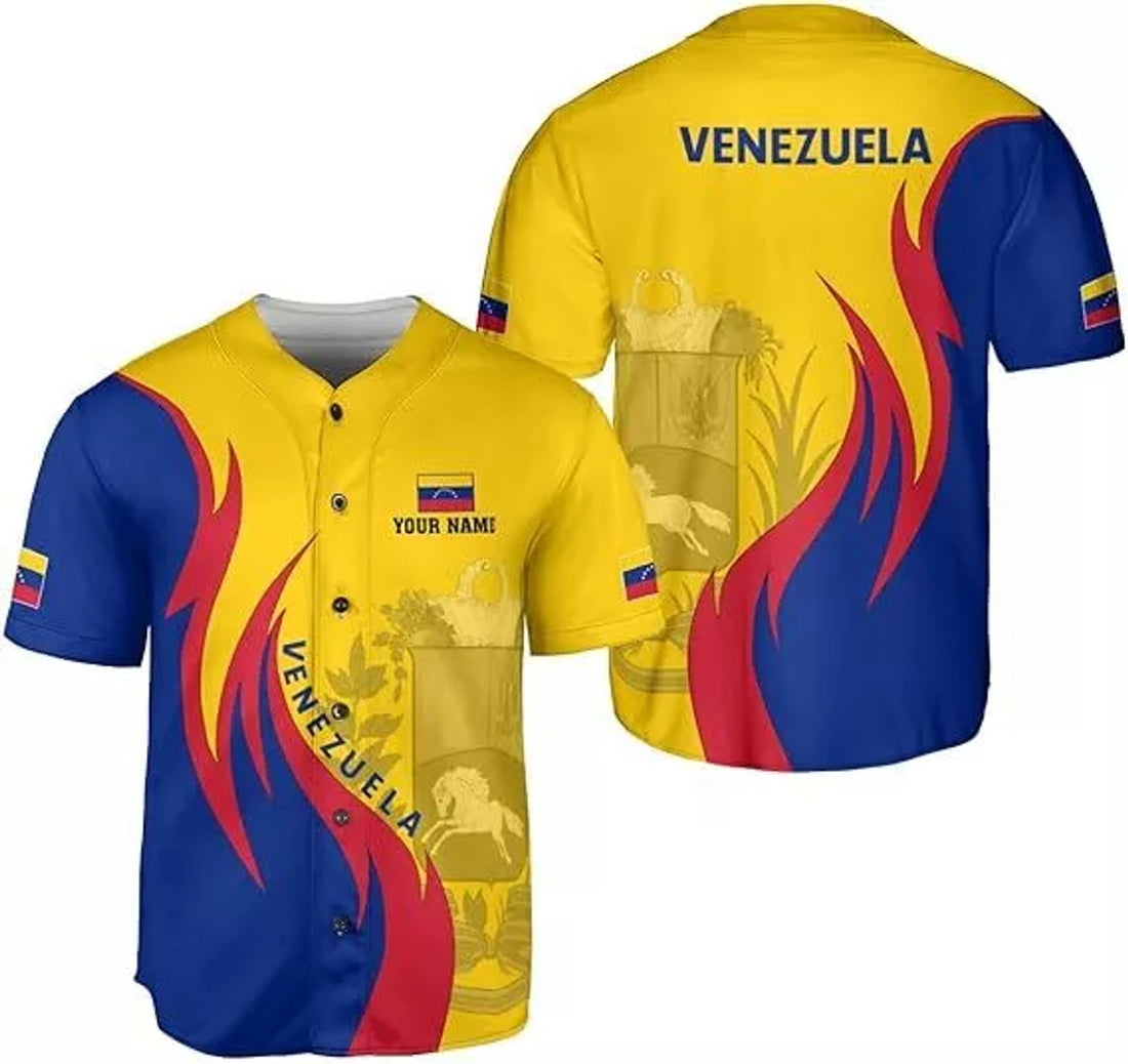 Custom Venezuela Shirt Venezuelan Jersey Baseball Jersey S-5XL