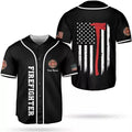 Custom Firefighter Baseball Jersey Thin Red Line Baseball Jersey S-5XL