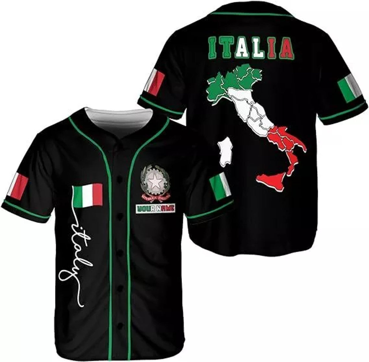 Custom Italia Baseball Jersey Italian Pride Baseball Jersey S-5XL