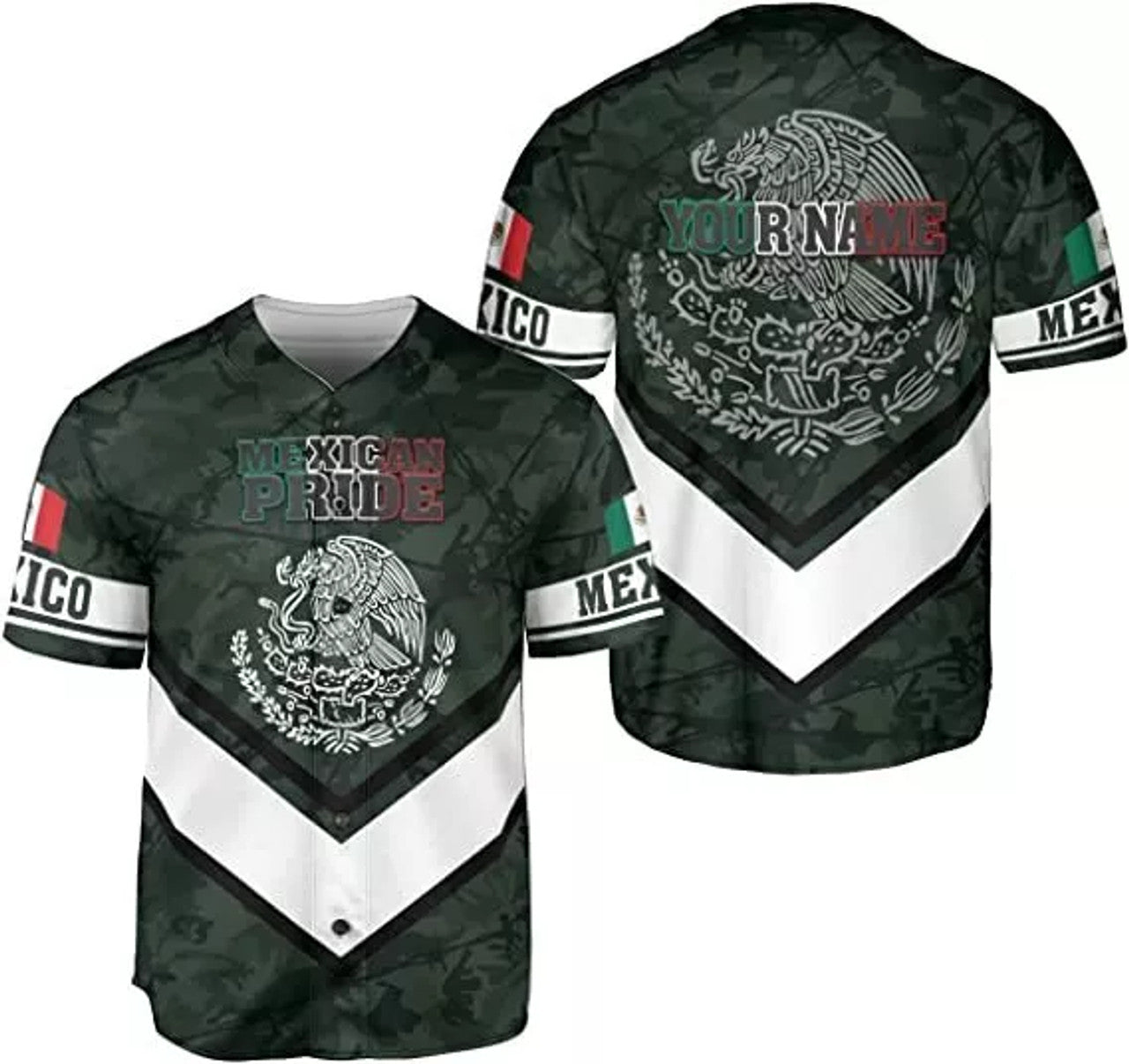 Custom Mexico Baseball Jersey with Name for Men Women Baseball Jersey S-5XL
