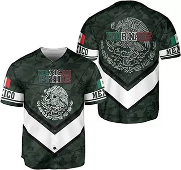 Custom Mexico Baseball Jersey with Name for Men Women Baseball Jersey S-5XL