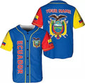 Custom Baseball Jersey Shirt Ecuador Flag Jersey Baseball Jersey S-5XL