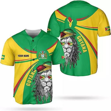 Personalized Guyana Pride Baseball Jersey S-5XL