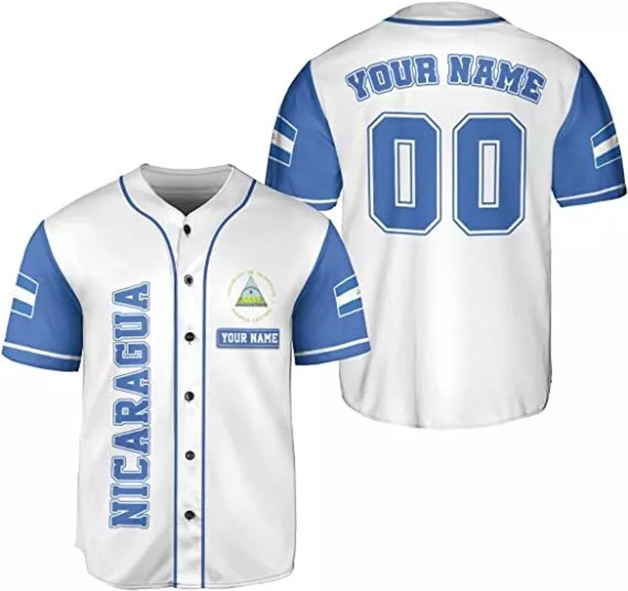 Custom Personalized Nicaragua Baseball Jersey S-5XL