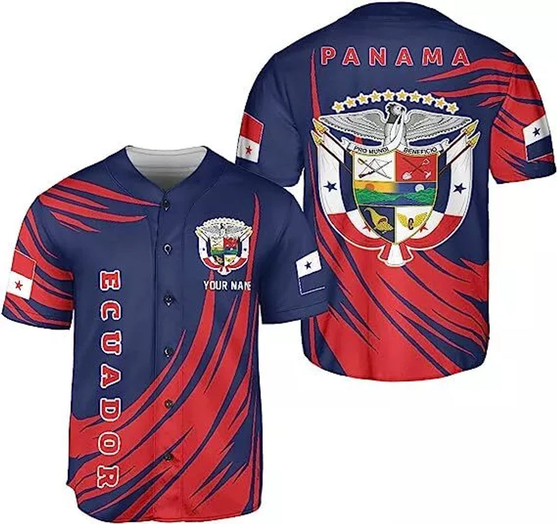 Personalized Panama Baseball Camisa Shirt Panamanian Flag Baseball Jersey S-5XL