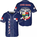 Custom Name Panama Baseball Jersey Panamanian Flag Baseball Jersey S-5XL