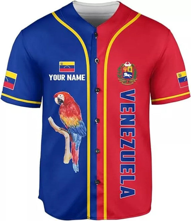 Custom Venezuela Baseball Jersey Venezuelan Shirt Baseball Jersey S-5XL