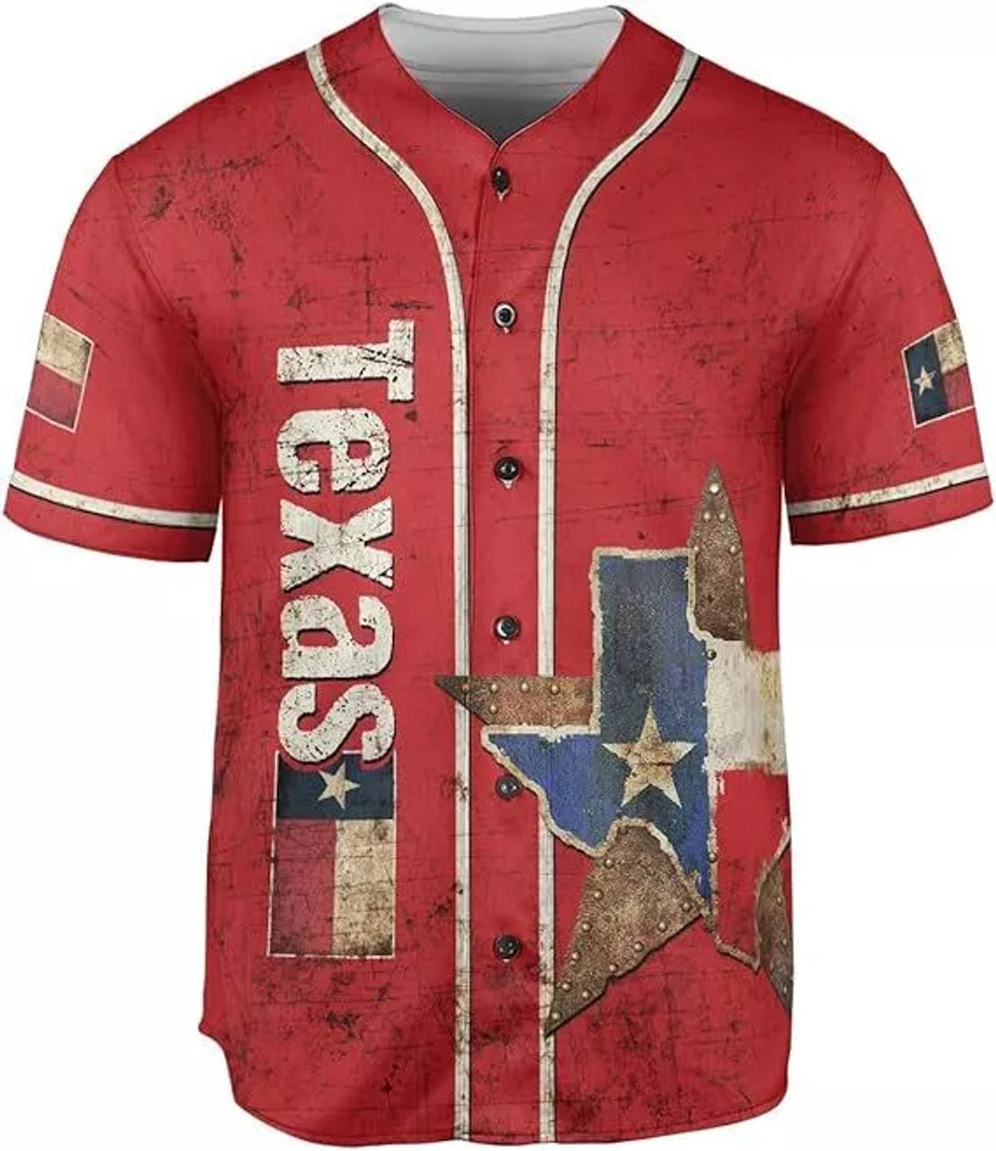 Custom Baseball Jersey Proud Texas Jersey State Flag Baseball Jersey S-5XL