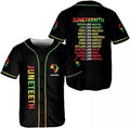 Custom Juneteenth Flag Shirt Freeish 1865 Baseball Jersey S-5XL