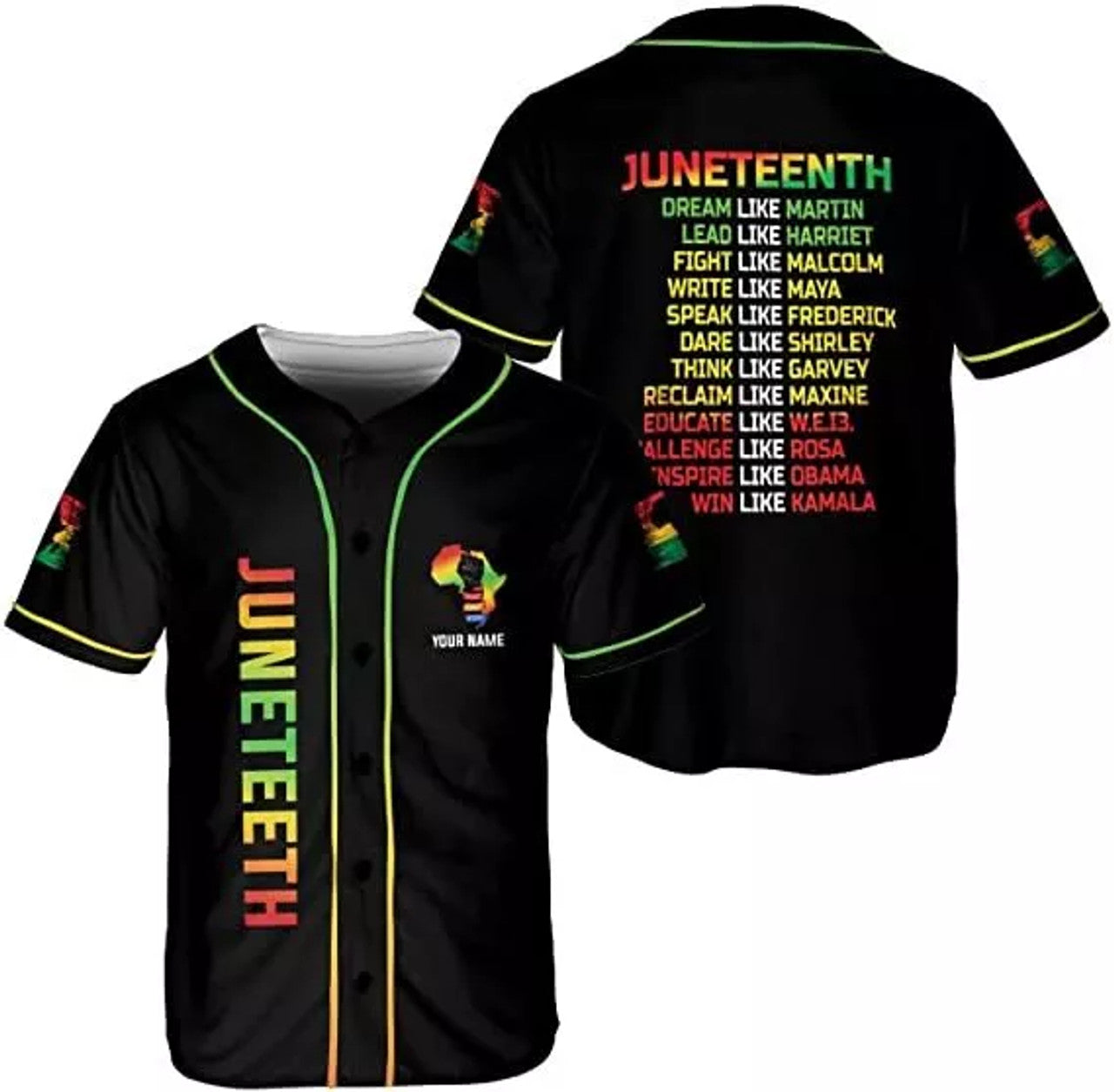 Custom Juneteenth Flag Shirt Freeish 1865 Baseball Jersey S-5XL