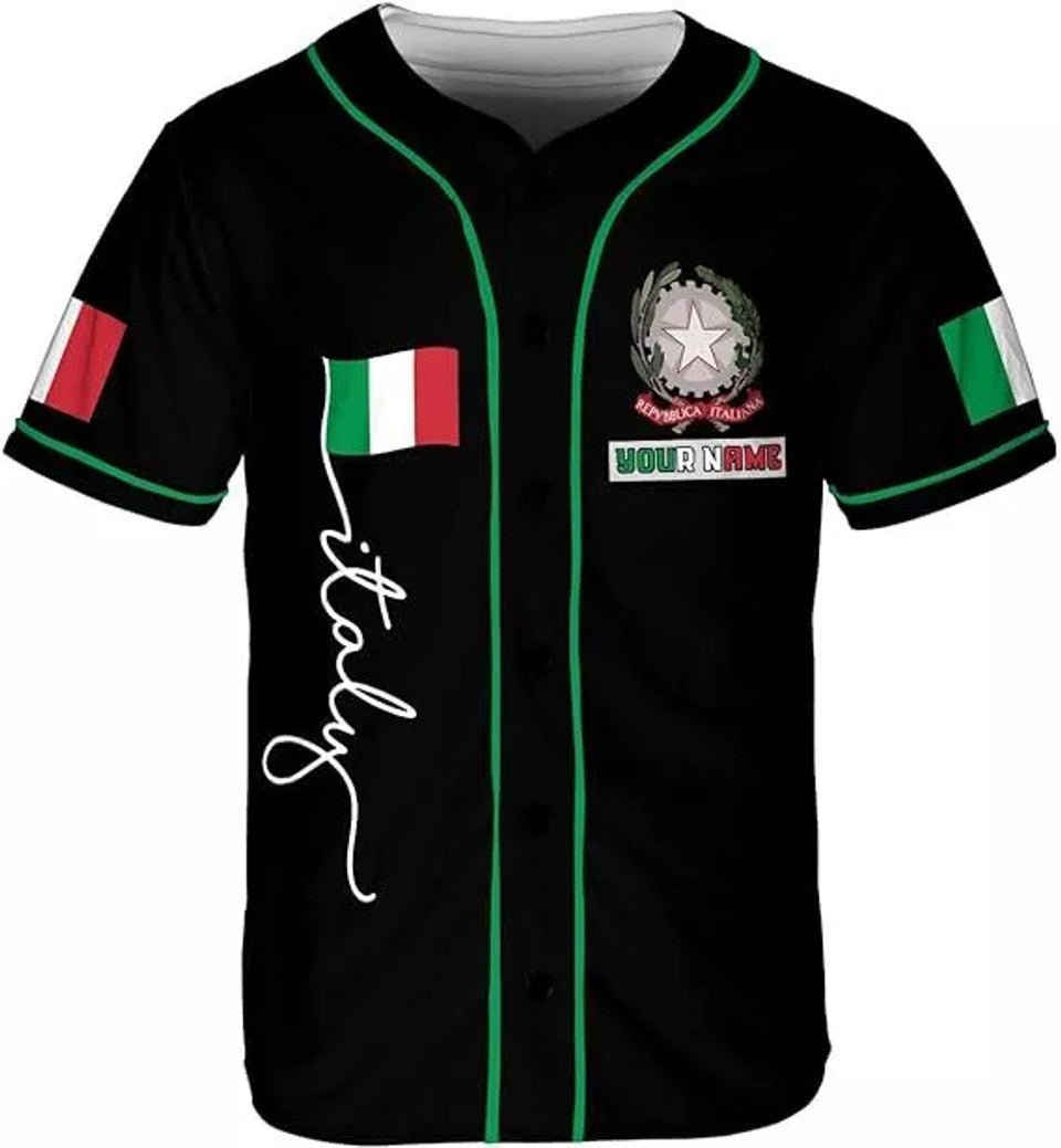 Custom Italia Baseball Jersey Italian Pride Baseball Jersey S-5XL
