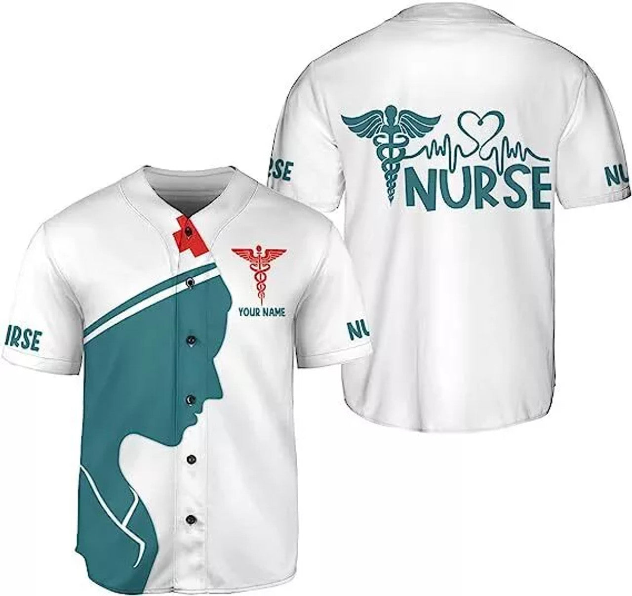 Custom Personalized Nurse Baseball Jersey Nursing Gift Baseball Jersey S-5XL