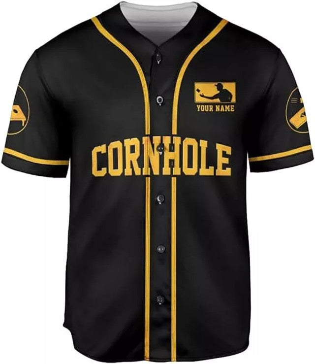 Custom Cornhole Baseball Jersey Toss Like A Boss Baseball Jersey S-5XL