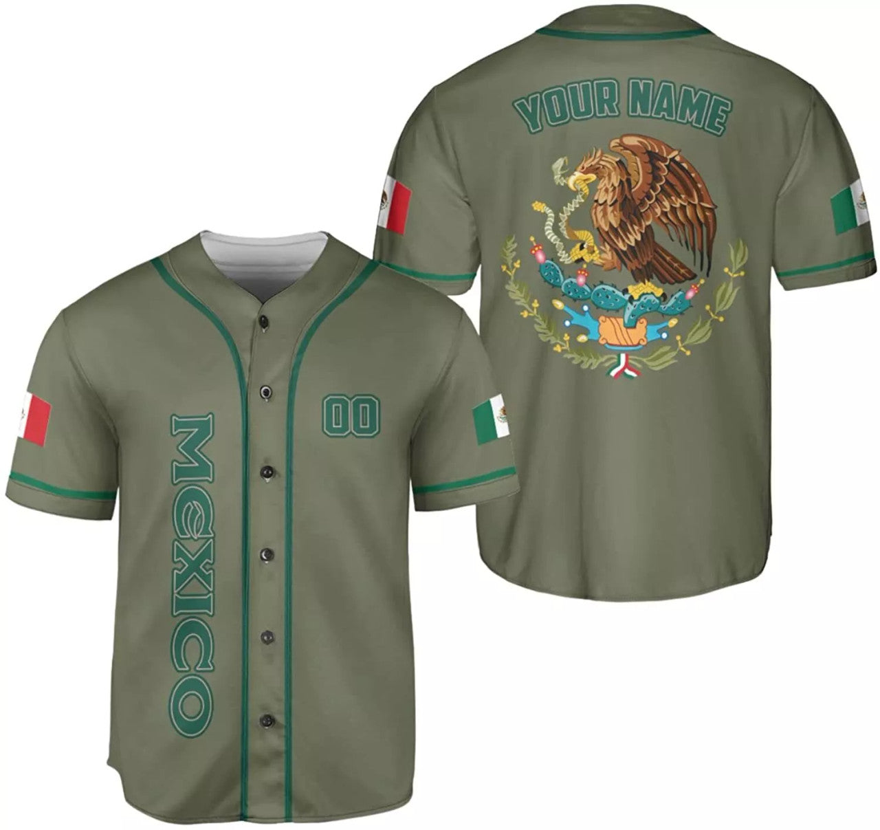 Custom Mexico Baseball Jersey with Name for Baseball Jersey S-5XL