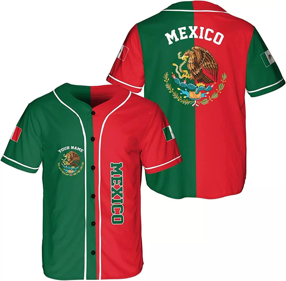 Custom Mexico Baseball Jersey with Name for Baseball Jersey S-5XL