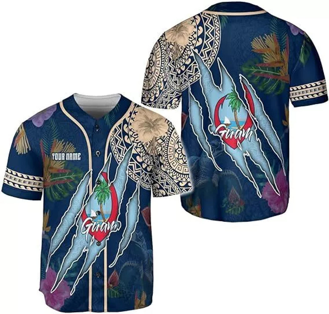 Custom Guam Baseball Jersey 3D Guahan Baseball Jersey S-5XL