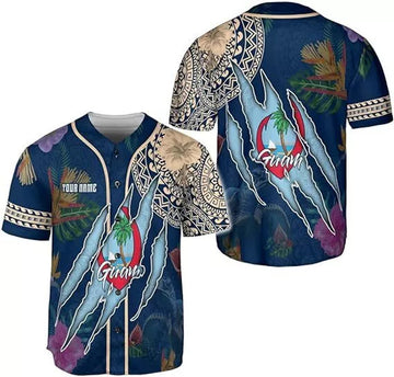 Custom Guam Baseball Jersey 3D Guahan Baseball Jersey S-5XL