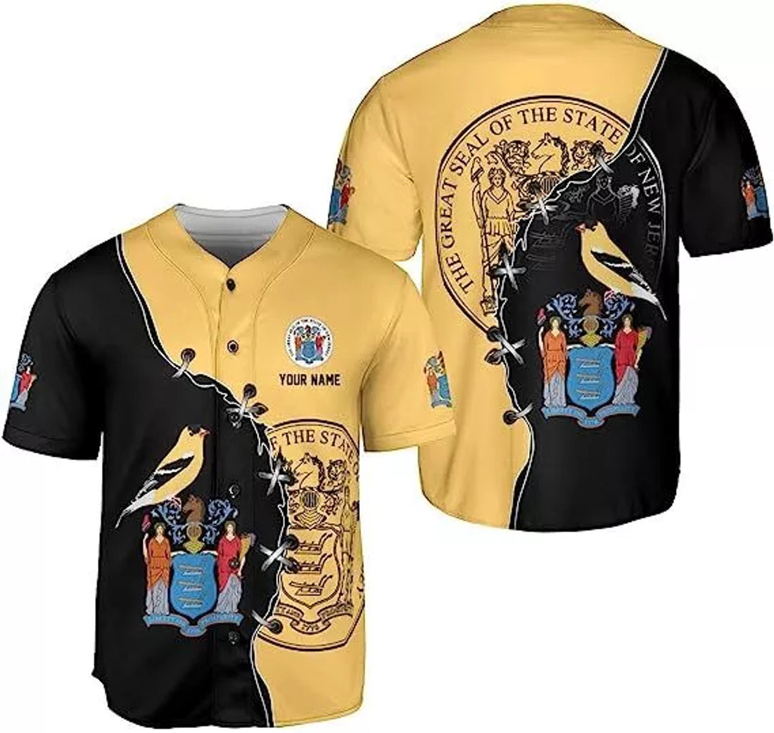 Custom New Jersey Baseball Jersey Shirts NJ State Baseball Jersey S-5XL