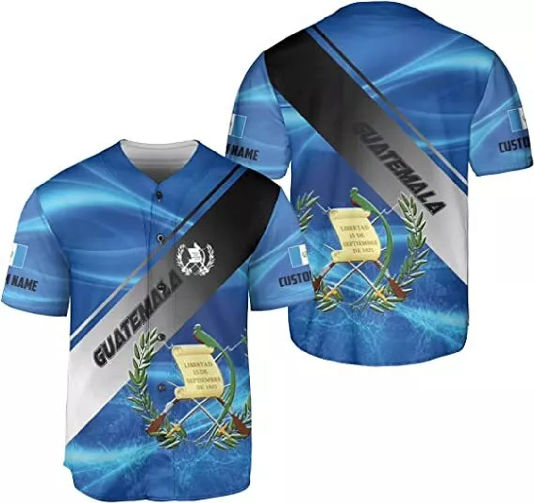 Custom Guatemala Baseball Jersey Guatemalan Pride Baseball Jersey S-5XL