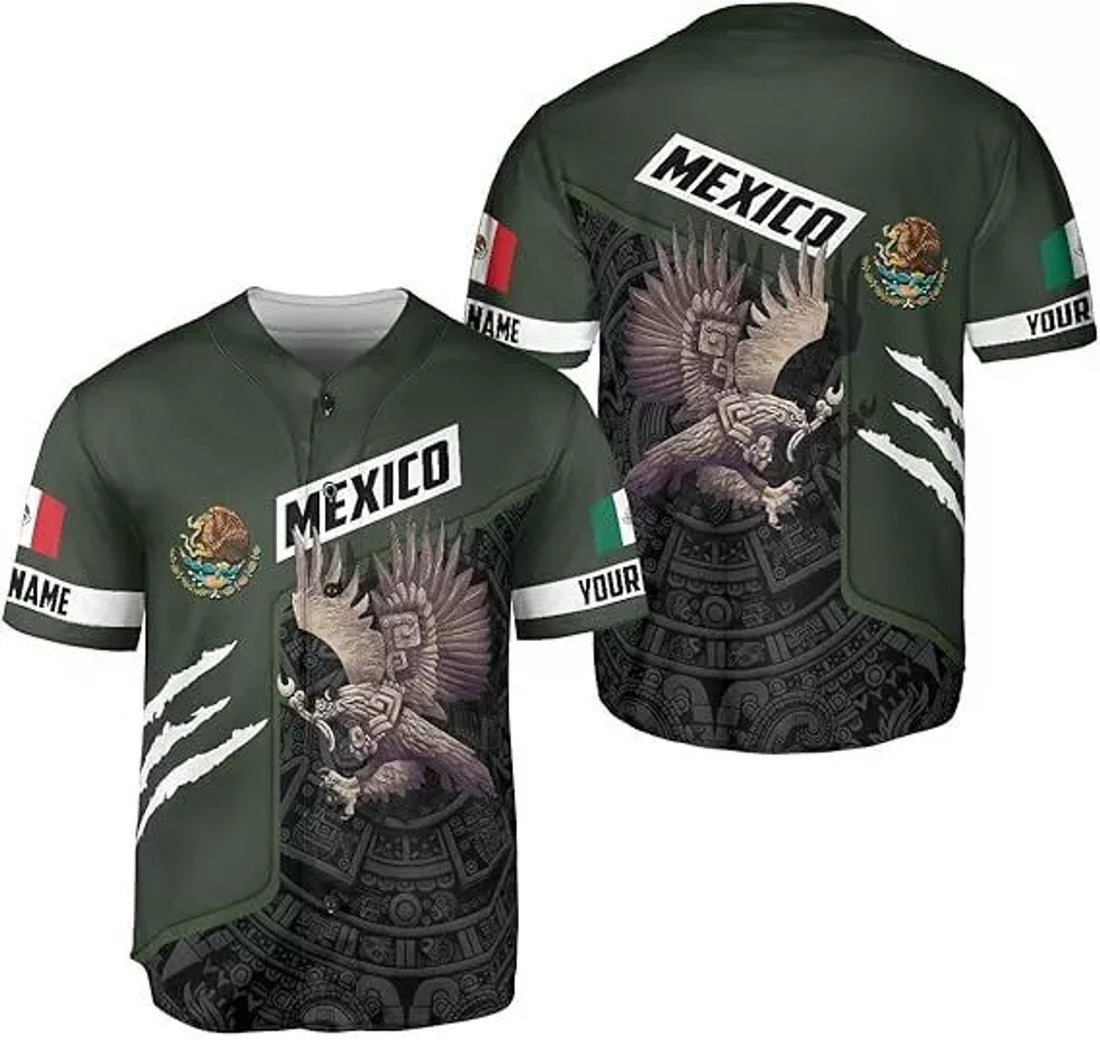 Custom Mexico Baseball Jersey Soccer Shirt Mexicana Baseball Jersey S-5XL