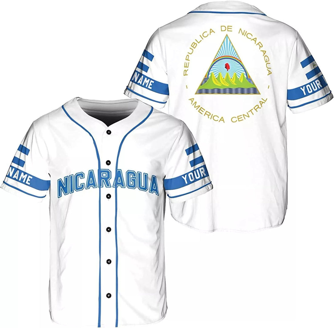 Custom Nicaragua Baseball Jersey Custom Design Baseball Jersey S-5XL