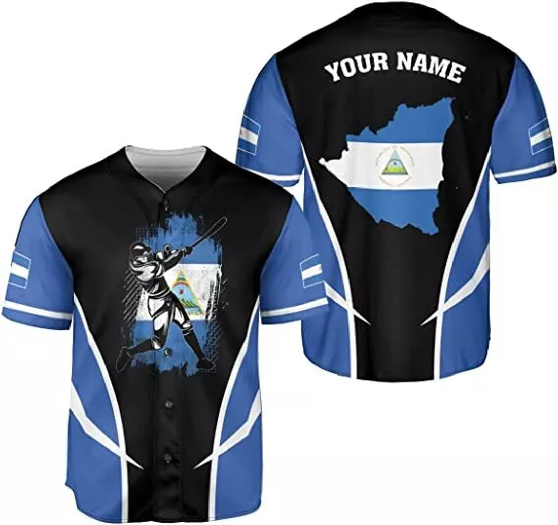 Custom Personalized Nicaragua Baseball Jersey S-5XL
