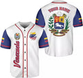 Custom Venezuela Flag Baseball Jersey Team Shirt Baseball Jersey S-5XL