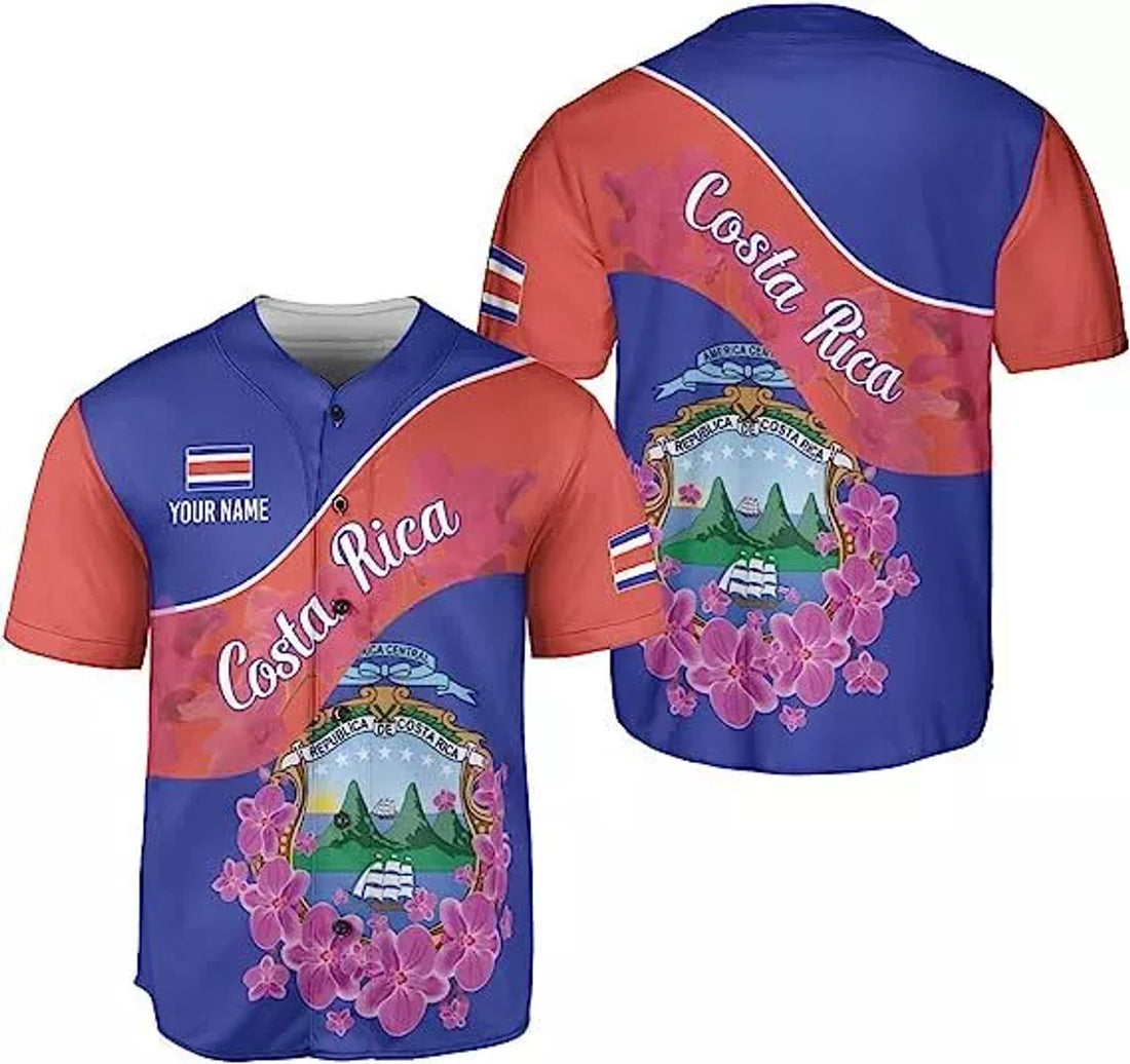 Custom Costa Rica Baseball Jersey for Men Women Baseball Jersey S-5XL