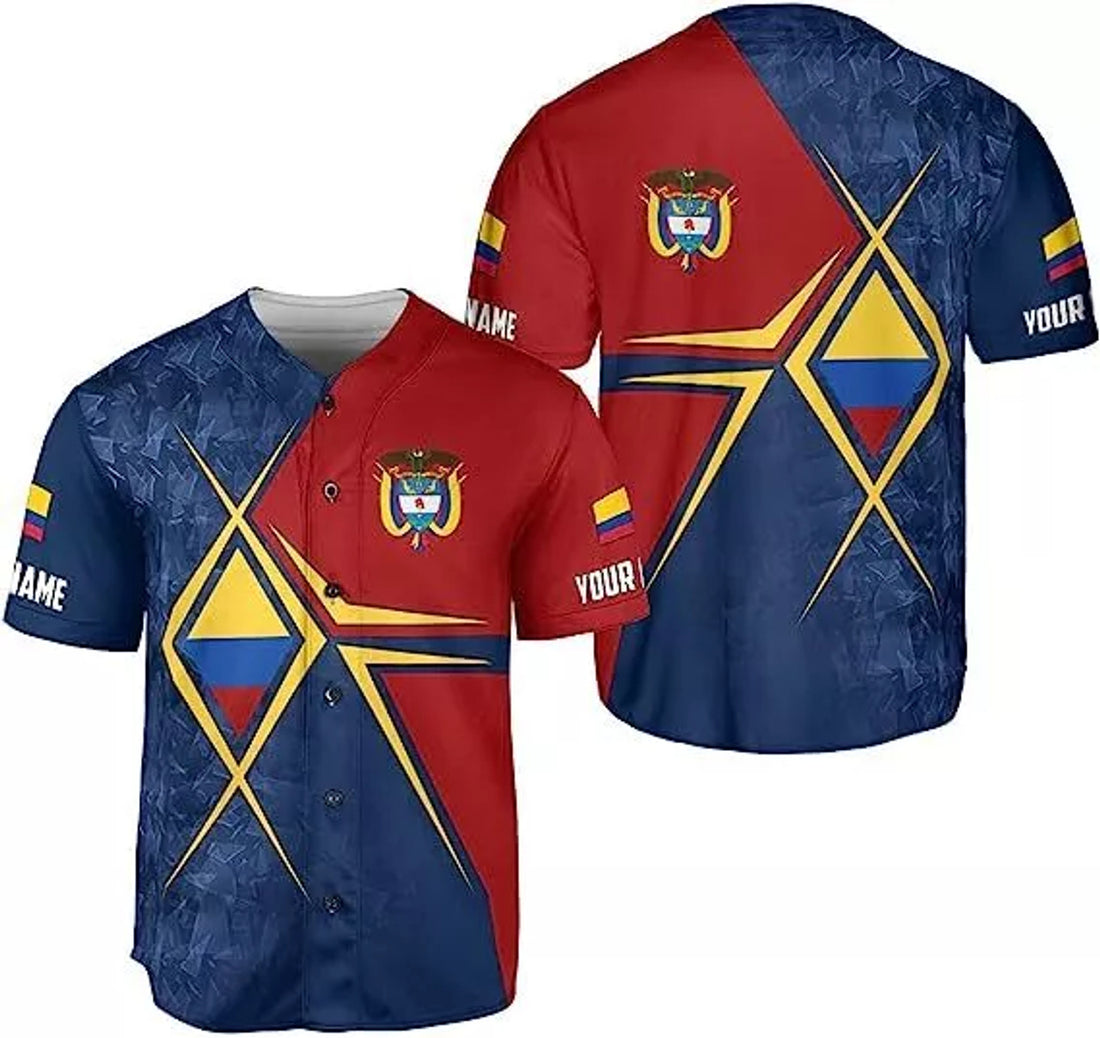 Custom Personalized Colombia Baseball Jersey Baseball Jersey S-5XL