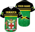 Custom Jamaica Baseball Shirt Team Name Baseball Jersey S-5XL
