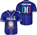 Custom Italia Baseball Jersey Italian Flag Shirt Baseball Jersey S-5XL