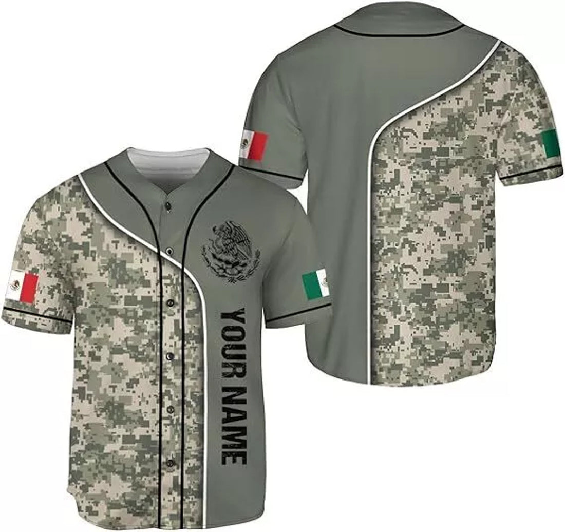 Custom Mexico Jersey Mexicana Baseball Shirt Baseball Jersey S-5XL