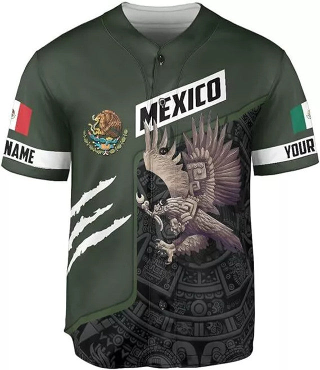 Custom Mexico Baseball Jersey Soccer Shirt Mexicana Baseball Jersey S-5XL