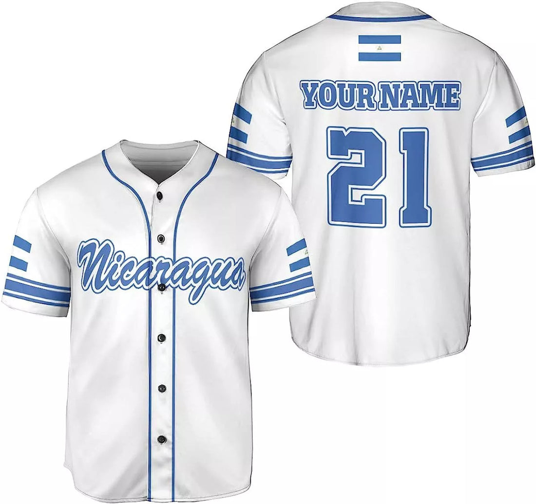 Custom Personalized Nicaragua Baseball Shirt for Men Baseball Jersey S-5XL