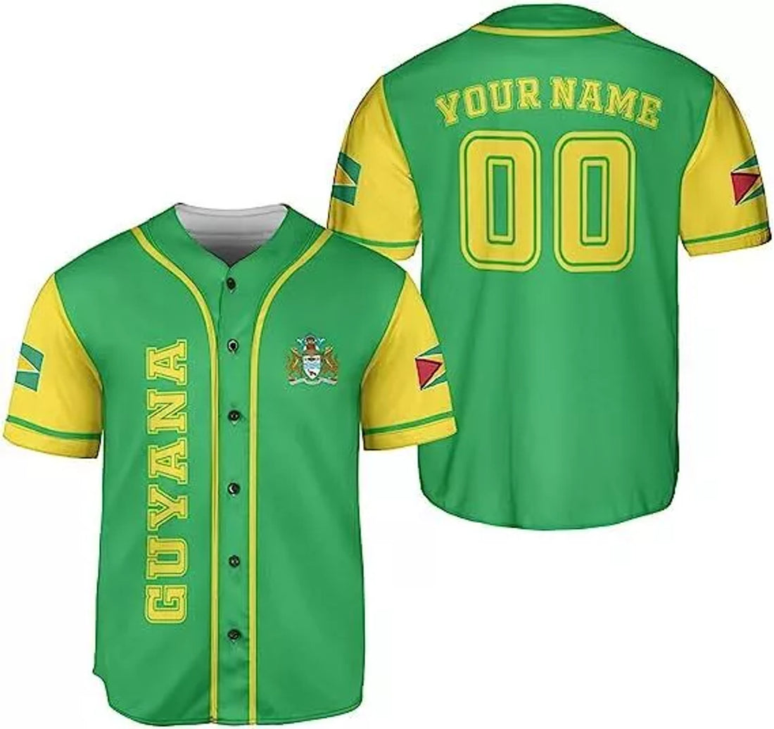 Custom Personalized Guyana Guyana Pride Baseball Jersey S-5XL