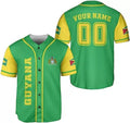 Custom Personalized Guyana Guyana Pride Baseball Jersey S-5XL