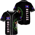 Custom Belize Baseball Jersey Shirt Belizean Flag Pride Baseball Jersey S-5XL