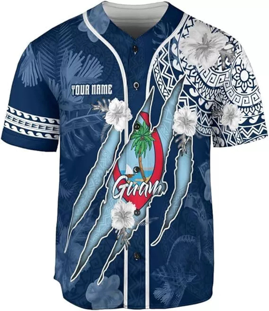 Custom Guam Baseball Jersey 3D Guahan Baseball Jersey S-5XL