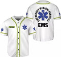 Custom EMS EMT American Flag Baseball Jersey S-5XL