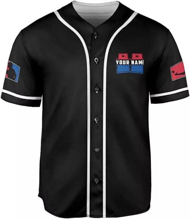 Custom Cornhole Baseball Jersey Like A Boss Funny Baseball Jersey S-5XL