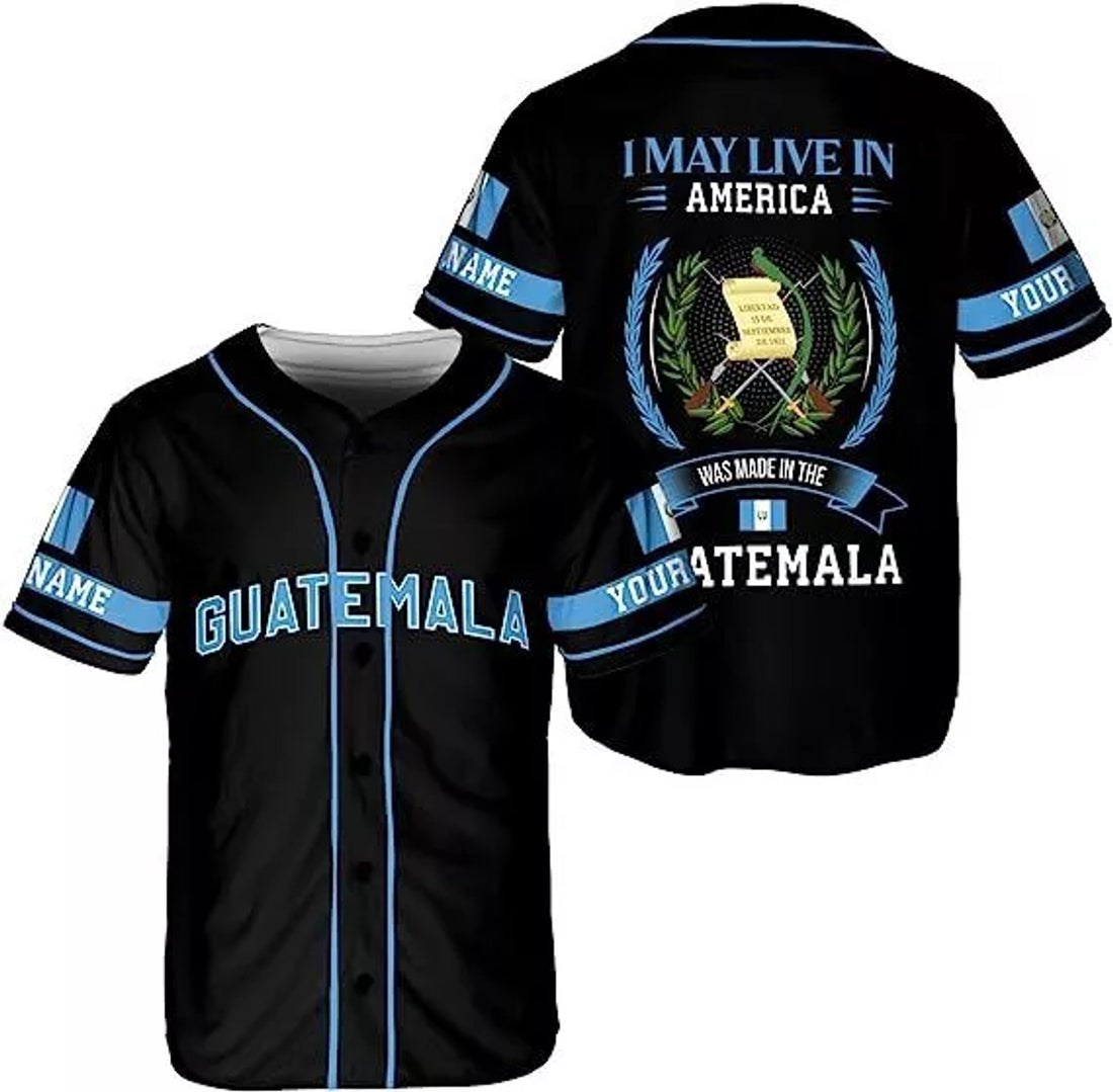 Custom Personalized Guatemala Baseball Jersey Baseball Jersey S-5XL