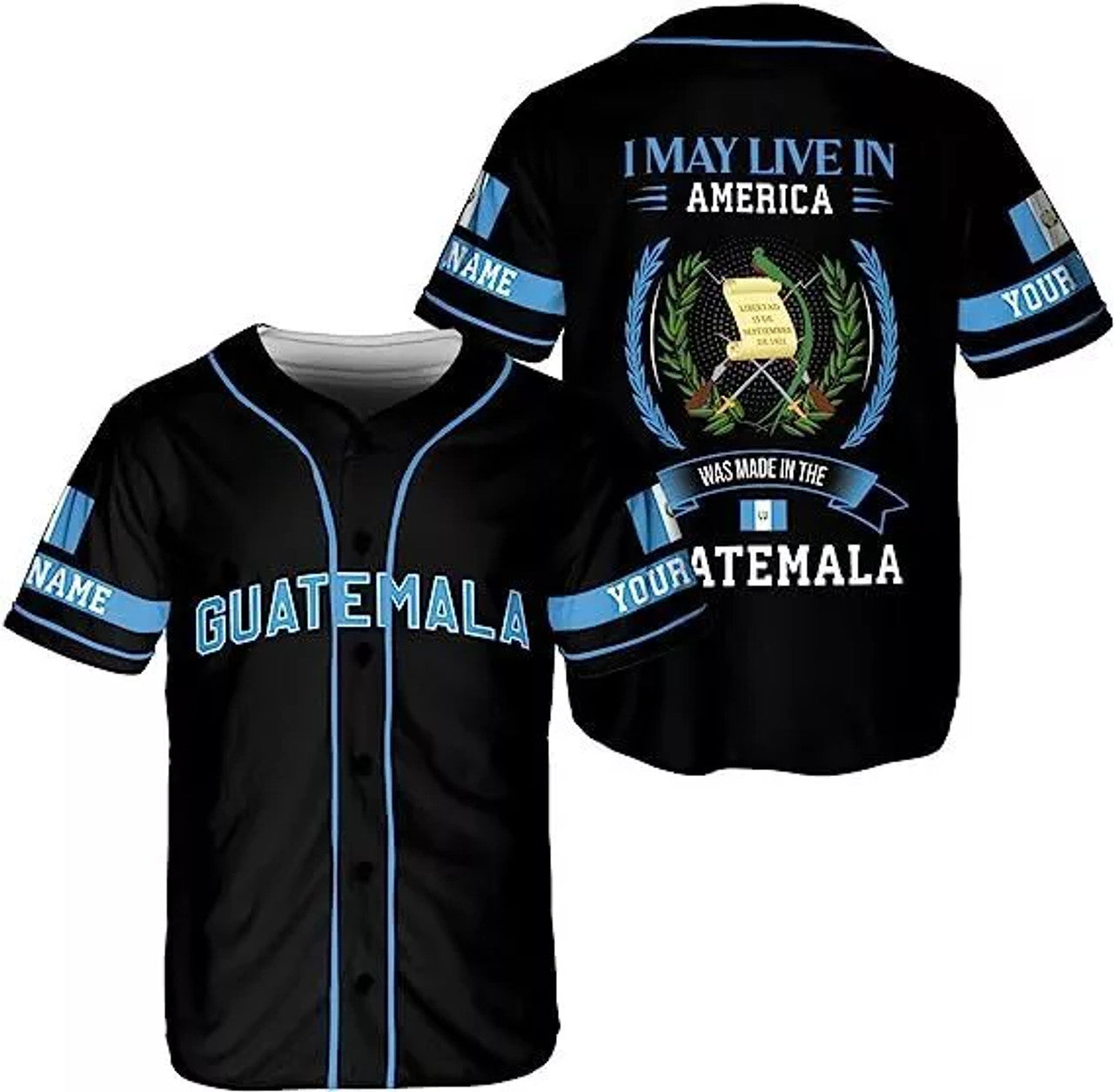 Custom Personalized Guatemala Baseball Jersey Baseball Jersey S-5XL