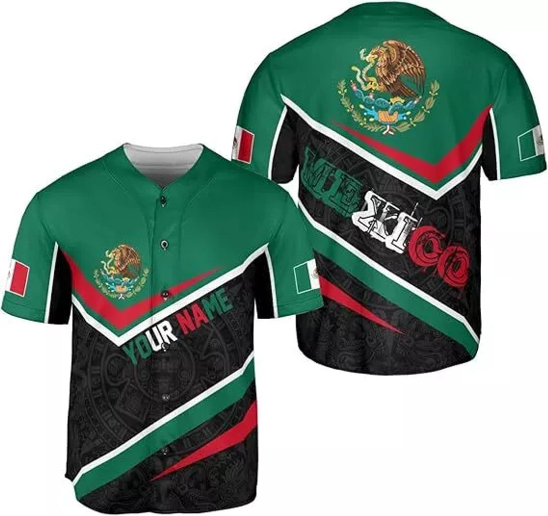 Custom Mexico Soccer Shirt Mexican Baseball Jersey S-5XL