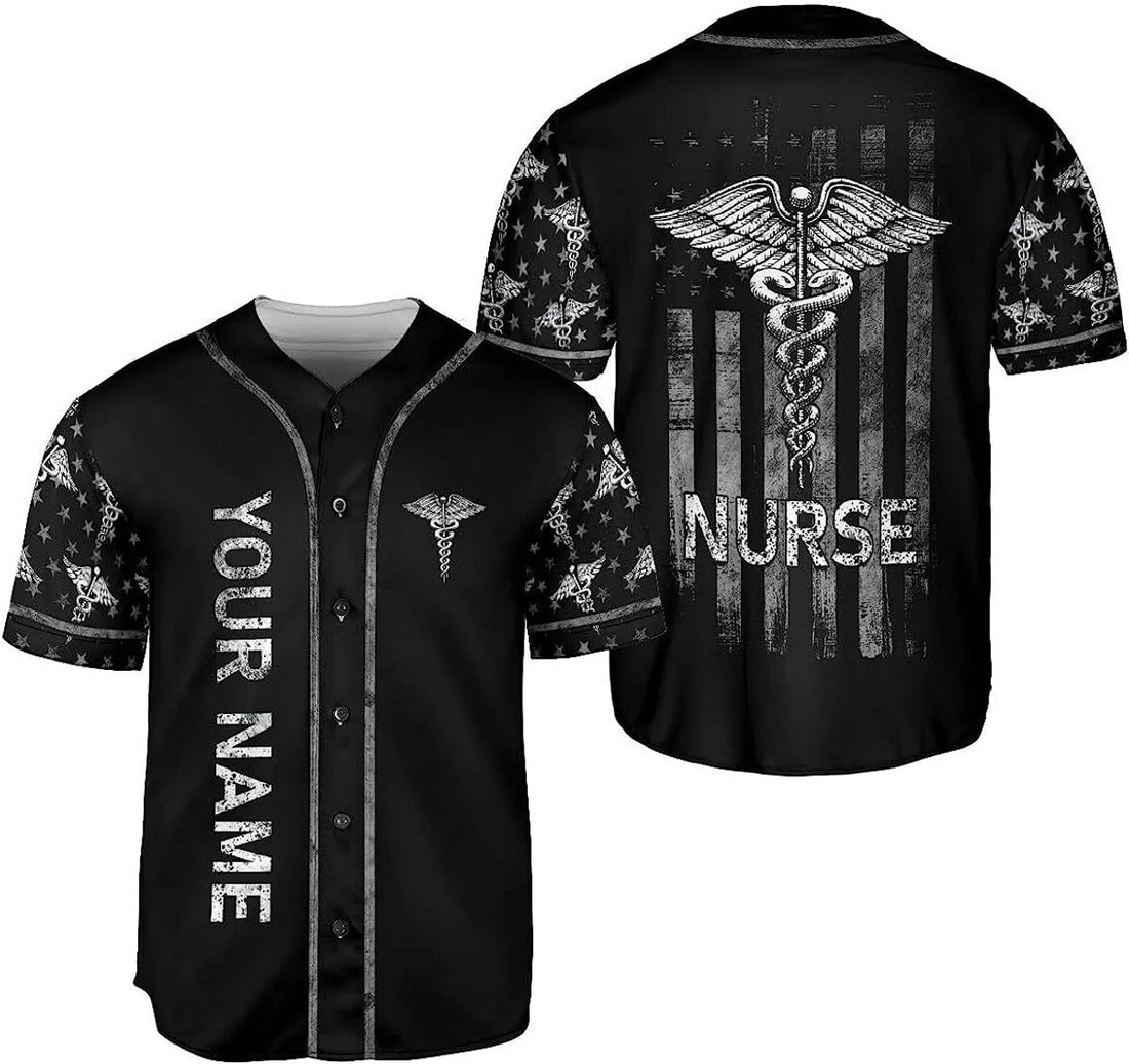 Custom Nurse Baseball Jersey Graduation Baseball Jersey S-5XL