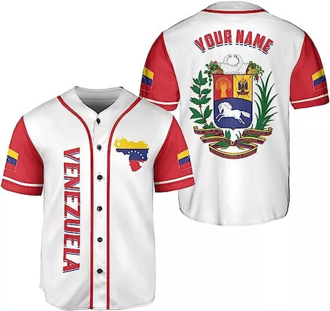 Custom Venezuela Baseball Jersey Flag Baseball Jersey S-5XL