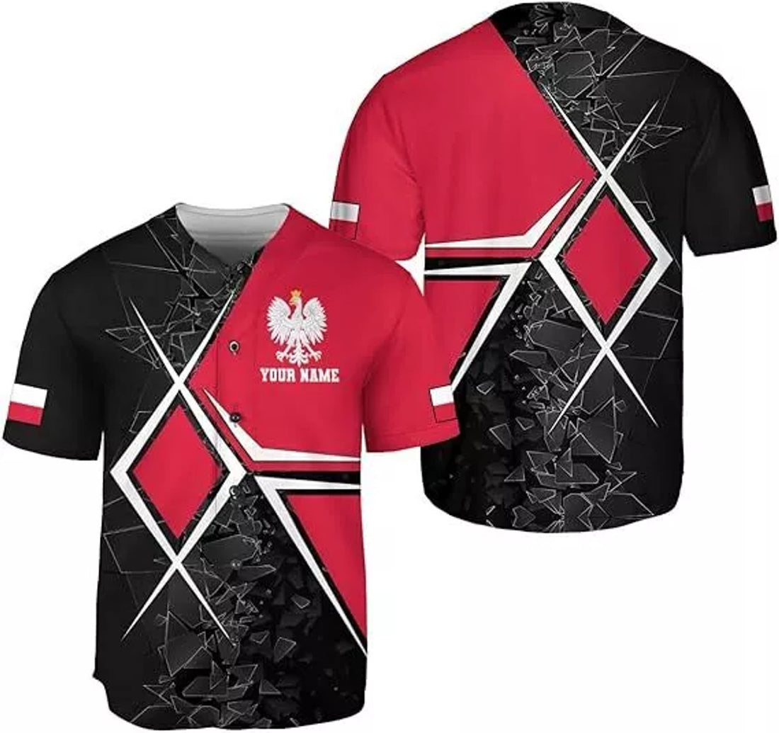 Custom Poland Baseball Jersey Shirt Baseball Jersey S-5XL