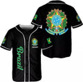 Custom Baseball Jersey Shirt Brasil Flag Bandeira Baseball Jersey S-5XL